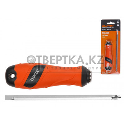 Отвертка комбинированная 2-в-1 PH2/SL6 150мм STARTUL MASTER (ST3056-2)