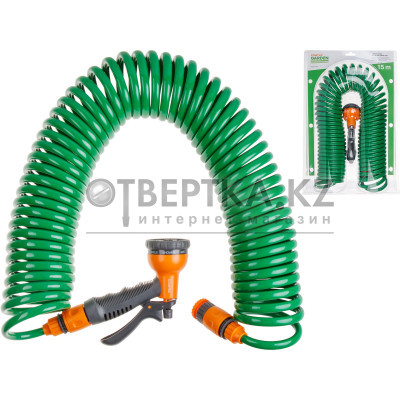 Шланг витой 15м + поливочный набор STARTUL GARDEN (ST6012-09)