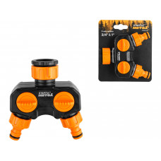 Разветвитель для шланга 2-канальный 3/4