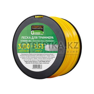 Леска ф 3.0 мм х 153 м квадратн. сеч. STARTUL GARDEN ST6058-30