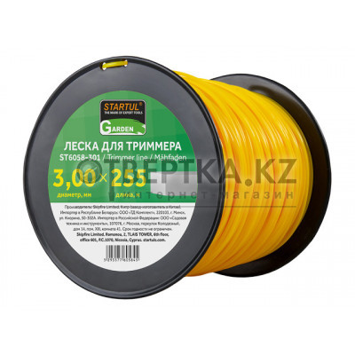 Леска ф 3.0 мм х 255 м квадратн. сеч. STARTUL GARDEN ST6058-301