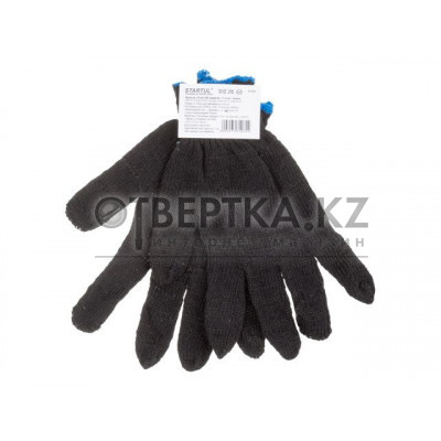 Перчатки х/б без ПВХ покрытия, 7,5 класс, черные STARTUL ST7501