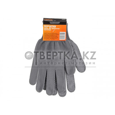 Перчатки нейлон, ПВХ "Микроточка" серые STARTUL ST7504-G