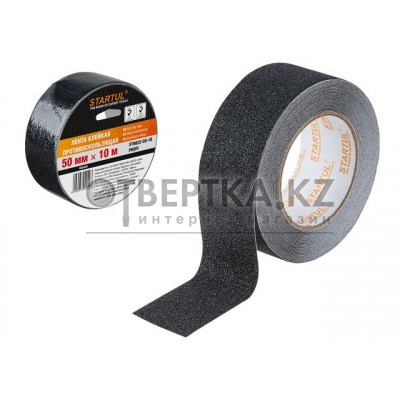 Лента противоскользящая клейкая 50ммх10м черная STARTUL PROFI (ST9022-50-10)