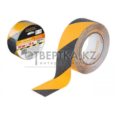 Лента противоскользящая клейкая 50ммх10м чернo-желтая STARTUL PROFI (ST9023-50-10)