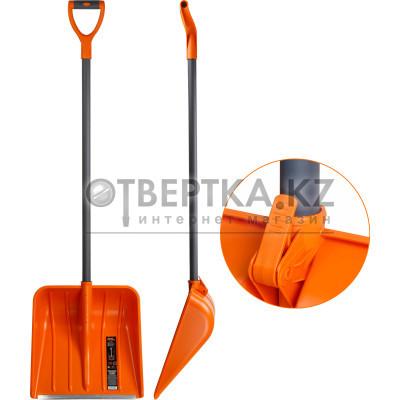 Лопата снеговая пластм. 400х400мм со стальн.черенком STARTUL METSA (ST9055-1)