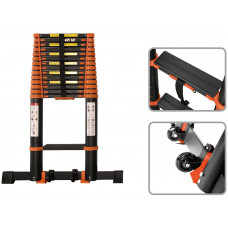Лестница телескопическая 1-секц. алюм. 590см, 15 ступ. 17,0кг BLACK LINE STARTUL (ST9931-059) в Алматы