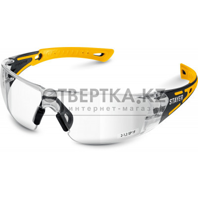STAYER MX-9, открытого типа, прозрачные, защитные очки с двухкомпонентными дужками (110490)