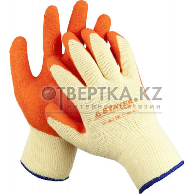 Перчатки с рельефным латексным покрытием STAYER HARD PRO 11407-XL