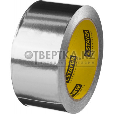 STAYER ProTape, 50 мм, 25 м, до 120 °С, самоклеящаяся алюминиевая лента, Professional (12268-50-25)