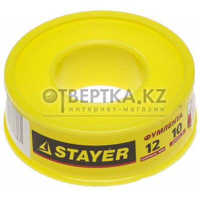 STAYER 0.075 мм х 12 мм х 10 м, 0.40 г/см3, ФУМ лента (12360-12-040)