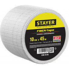 STAYER FIBER-Tape, 10 см х 45 м, 3 х 3 мм, самоклеящаяся серпянка, Professional (1246-10-45) в Атырау