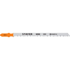 STAYER T301CD, T-хвост., HCS сталь, по дереву, шаг зуба 3 мм (6TPI), раб. длина 90 мм, 2 шт, полотна для лобзика, Professional (15982-4) в Таразе