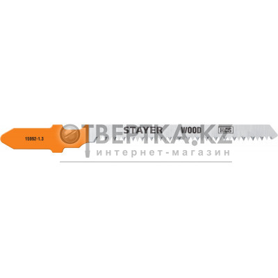 STAYER T101AO, 2 шт, 50 мм / 1.4 мм, T-хвост., HCS сталь, фигурный рез по ламинату/фанере, полотна для лобзика, Professional (15992-1.3) 15992-1.3_z02