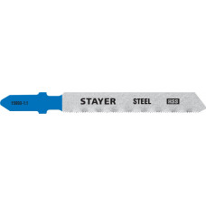 STAYER T118G, 2 шт, 50 мм / 1.1 мм, T-хвост., HSS сталь, по металлу толщиной 0.5-1.5 мм, полотна для лобзика, Professional (15993-1.1) в Таразе