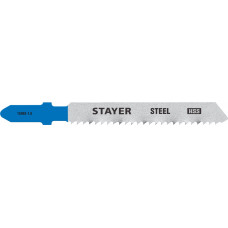 STAYER T118B, 2 шт, 50 мм / 2 мм (12TPI), T-хвост., HSS сталь, по металлу толщиной 2-6 мм, полотна для лобзика, Professional (15993-1.8) в Уральске