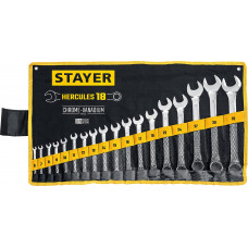 Набор комбинированных гаечных ключей STAYER HERCULES Professional 27081-H18