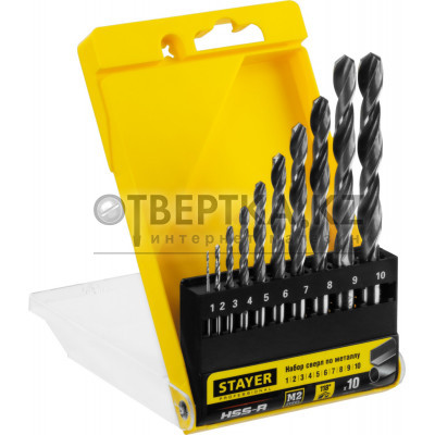 Набор сверл STAYER HSS-R Professional 29602-H10 29602-H10_z01