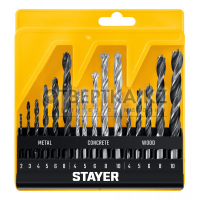 STAYER Combi 16 предметов, набор комбинированных сверл (29720-H16) 29720-H16_z01