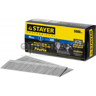 STAYER тип 18GA (47/300/F), 45 мм, 5000 шт, гвозди для нейлера, Professional (31530-45)