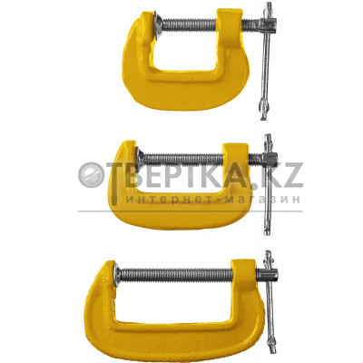 STAYER SG-3, 25-50-75 мм, 3 шт, набор чугунных струбцин G (3212-H3) 3212-H3_z03