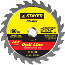 Пильный диск STAYER Opti Line 3681-160-16-24 в Костанае