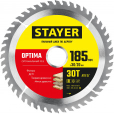 Пильный диск STAYER Optima 3681-185-30-30