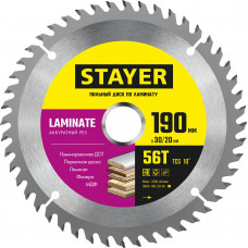 Пильный диск STAYER Laminate 3684-190-30-56