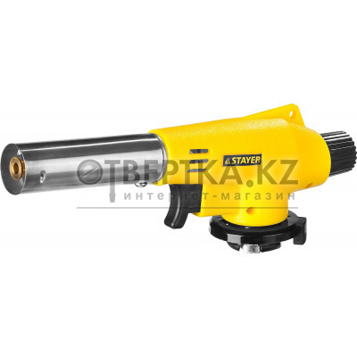 STAYER MaxTerm MG 100, 1300°C, газовая горелка с пьезоподжигом на баллон с цанговым соединением (55584)