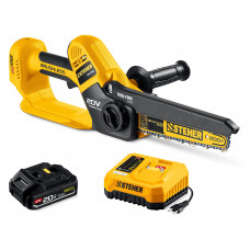 STEHER 20 В, 200 мм шина, 1 АКБ LMS (2 Ач), мини-пила цепная аккумуляторная (MCS-2020-21) в Шымкенте