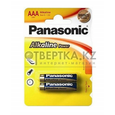 Батарейка щелочная PANASONIC Alkaline Power ААА/2B LR03REB/2BPR/LR03APB/2BP