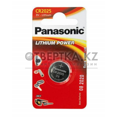 Батарейка дисковая литиевая PANASONIC CR-2025/1B CR-2025EL/1B