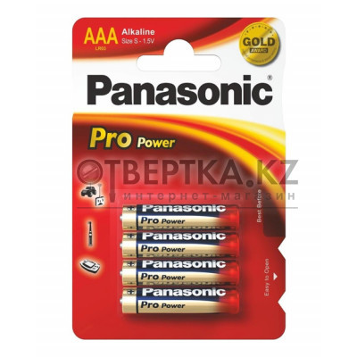 Батарейка щелочная PANASONIC Pro Power AAA/4B LR03XEG/4BP
