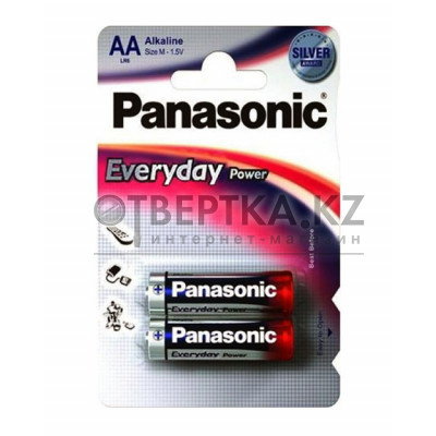Батарейка щелочная PANASONIC Every Day Power AA/2B LR6REE /2BR