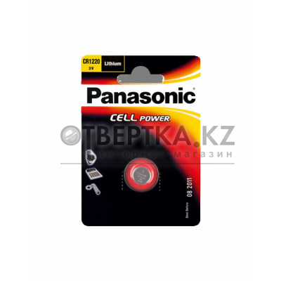 Батарейка дисковая литиевая PANASONIC CR-1220/1B CR-1220EL/1B