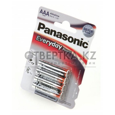 Батарейка щелочная PANASONIC Every Day Power AAA/4B LR03REE/4BP