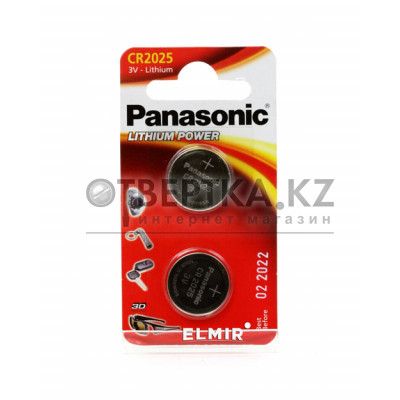 Батарейка дисковая литиевая PANASONIC CR-2025/2B CR-2025EL/2B