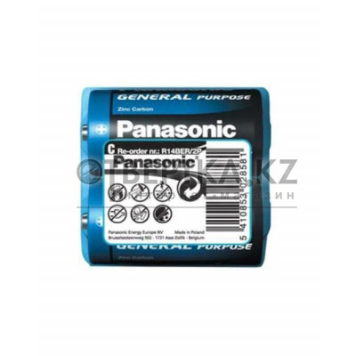 Батарейка солевая PANASONIC General Purpose C/2B R14BER/2P