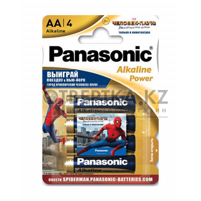 Батарейка щелочная PANASONIC Alkaline Power Promo pack AA/4B LR6REB/4BPS