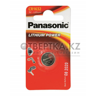 Батарейка дисковая литиевая PANASONIC CR-1632/1B CR-1632EL/1B