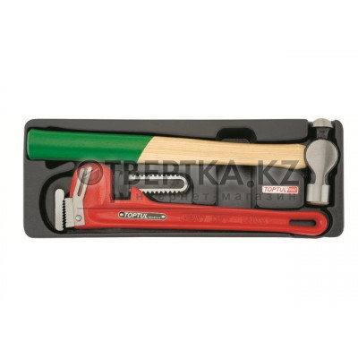 Набор-сет молоток и ключ трубный 14" 136х364мм TOPTUL GBAT0201
