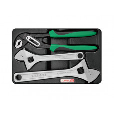 Набор-сет плоскогубцы перест., ключ разводн. 3предм. TOPTUL в Костанае