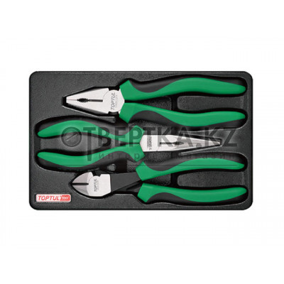 Набор-сет плоскогубцы, тонкогубцы, бокорезы 3предм. TOPTUL GZA-0305