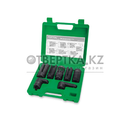 Набор спецголовок для снятия датчиков лямбда-зондов, давления масла и форсунок  TOPTUL JGAI0701