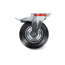 Колесо поворотное резина SCb 55 125 мм с тормозом (F) в Актобе