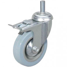 Колесо аппаратное поворотное SCtgb 55 125 мм с болтом и тормозом (F)