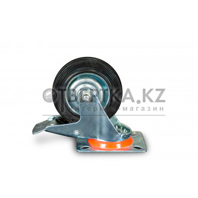 Колесо поворотное резина SCb 63 160 мм с тормозом (Y) 1022090