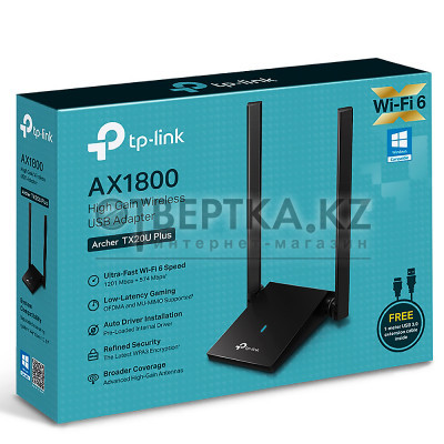 Сетевой USB адаптер TP-Link Archer TX20U Plus купить в Алматы, цена ...