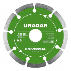 URAGAN UNIVERSAL 125 мм, диск алмазный отрезной сегментный (36705-125) в Актау