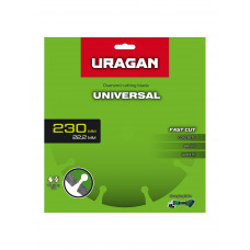 URAGAN UNIVERSAL 230 мм, диск алмазный отрезной сегментный (36705-230)